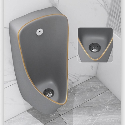 Uma bacia fixada na parede Grey Gold Color do mictório da batata traseira da parte
