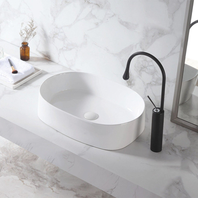 Cerâmico fácil de limpar superior contrário da bacia 560*390*140mm sanitária dos mercadorias