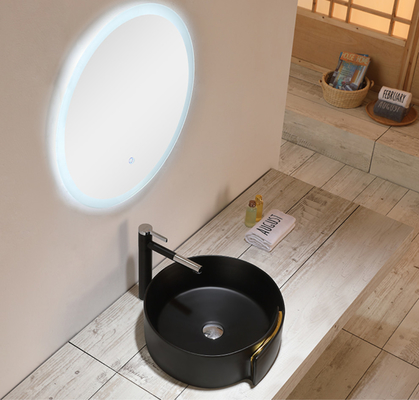 Bacia sanitária cerâmica oval Matte Black Bathroom Bowl Sinks dos mercadorias 9L