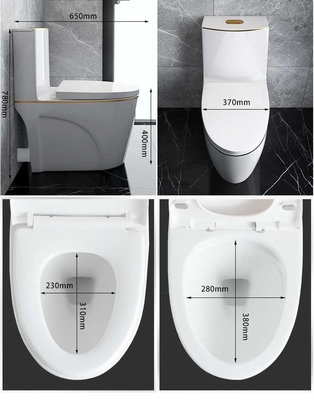 Toalete sanitário de nivelamento inteiramente vitrificado dos mercadorias altura do conforto de 1 parte