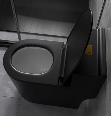 Sifão que nivela grupos cerâmicos do banheiro de Matte Black Toilet One Piece