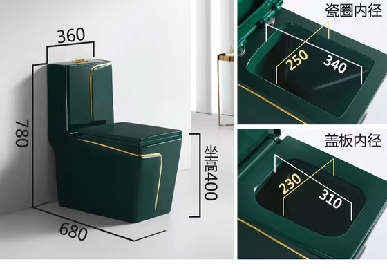 300mm 400mm que Roughing na cor luxuosa do ouro verde do toalete sanitário dos mercadorias