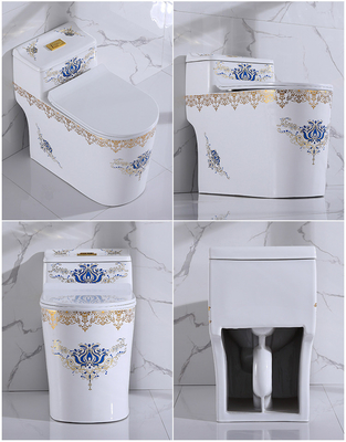 Siphonic um luxo do toalete da altura do conforto da parte galvanizou dourado
