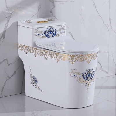Siphonic um luxo do toalete da altura do conforto da parte galvanizou dourado