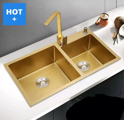 Resistência de oxidação ácida do alcaloide das bancas da cozinha de aço inoxidável do ouro 304