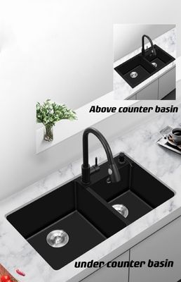 As bancas da cozinha de aço inoxidável de Undermount dobram bacias profundas de 220mm