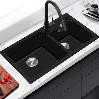 As bancas da cozinha de aço inoxidável de Undermount dobram bacias profundas de 220mm