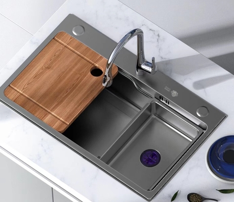 Banca da cozinha feito a mão da estação de trabalho da espessura 3.5mm com placa de corte