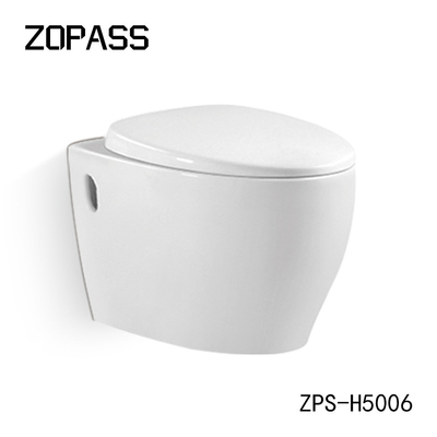 Esmalte cerâmico branco de Hung Toilet Bowl Self Cleaning da parede de 3L 6L