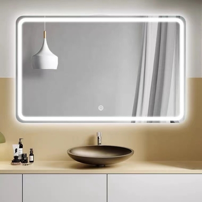 o banheiro quadrado do diodo emissor de luz do retângulo de 5mm espelha tipo fixado na parede de 3 cores