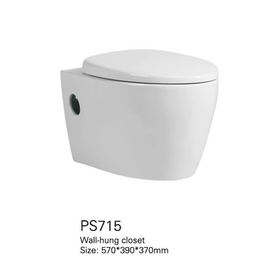 Parede cerâmica sem emenda lustrosa Hung Toilet Bowl Mix Pit que espaça 180mm
