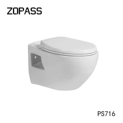 espaço de duas partes de 650*350*805mm que salvar fixado na parede sem aro dos toaletes