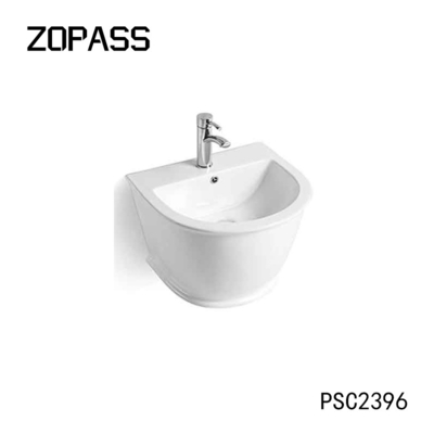 Vaidade de superfície contínua Mini Washing Cheap Ceramic Wall Hung Basin dos fabricantes chineses