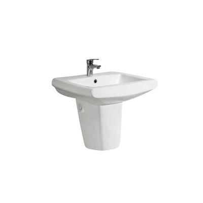 Bacia direta de Hung Basins Ceramic Semi Pedestal da parede da lavagem da mão da fábrica para o banheiro