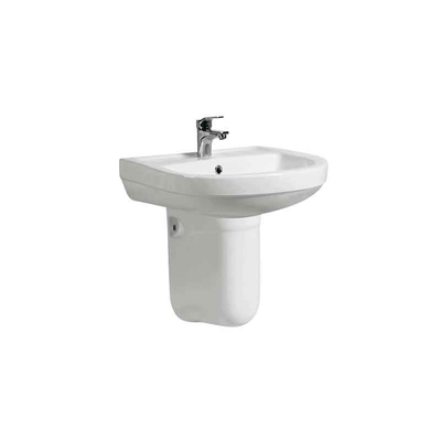 Bacia da porcelana de Hung Pedestal Sinks Hand Painted da parede do banheiro para a bacia de lavagem da mão