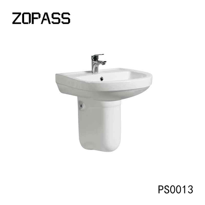 Bacia da porcelana de Hung Pedestal Sinks Hand Painted da parede do banheiro para a bacia de lavagem da mão