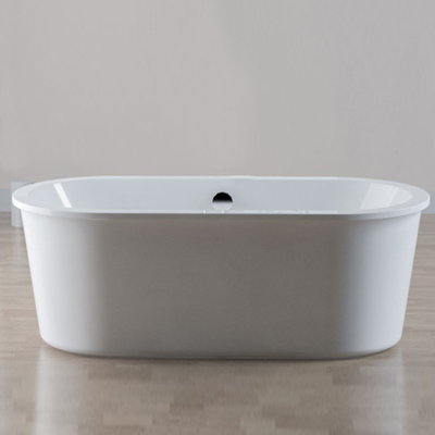 Pedra artificial de superfície contínua dada forma oval das banheiras eretas livres