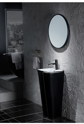 Bacia 525*430*860mm sanitária cerâmica dos mercadorias uma parte com toalete preto