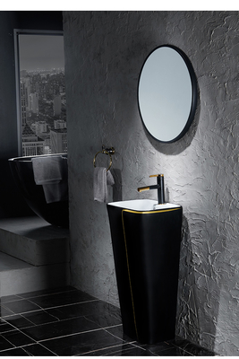 Bacia 525*430*860mm sanitária cerâmica dos mercadorias uma parte com toalete preto