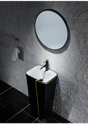 Bacia 525*430*860mm sanitária cerâmica dos mercadorias uma parte com toalete preto