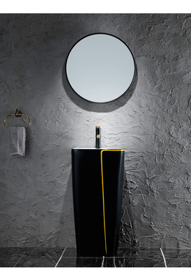 Bacia 525*430*860mm sanitária cerâmica dos mercadorias uma parte com toalete preto