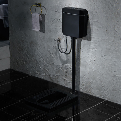 Revestimento da superfície do cetim de Matt Black Ceramic Squatting Pan do banheiro