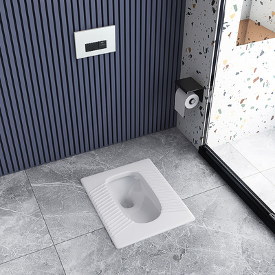 Anti odor comercial Pan With Fender Flushing Tank Squatting cerâmico